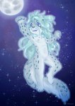 anthro breasts female floating genitals glowing humanoid_genitalia humanoid_pussy loli magic moon night nipples nude pussy sky small_breasts smile solo young liryal felid mammal pantherine snow_leopard absurd_res hi_res