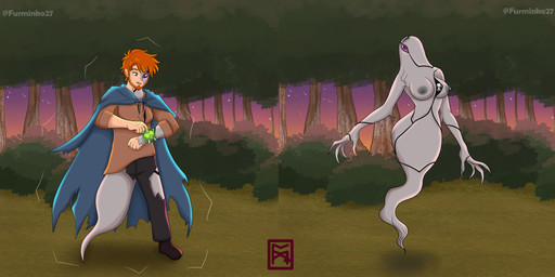 female gender_transformation male omnitrix standing transformation furminko27 ben_10 cartoon_network ghost_freak ghost human mammal spirit absurd_res hi_res