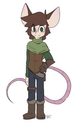 belt blue_bottomwear blue_clothing blue_pants blush boots bottomwear brown_boots brown_clothing brown_footwear brown_gloves brown_hair brown_handwear clothed clothed_humanoid clothed_male clothing footwear fully_clothed fully_clothed_humanoid fully_clothed_male gloves green_eyes hair hand_on_hip handwear leather leather_clothing leather_topwear light_body light_skin looking_at_viewer male male_humanoid mouse_ears mouse_tail one_glove pants poncho shoes simple_background smile solo tail topwear white_background onearmdude leoric_(onearmdude) animal_humanoid humanoid mammal mammal_humanoid mouse mouse_humanoid murid murid_humanoid murine murine_humanoid rodent rodent_humanoid 2026 digital_drawing_(artwork) digital_media_(artwork) hi_res sketch