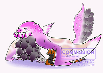 affectionate ambiguous_gender belly black_belly boop brown_eyes daww duo eyes_closed feral green_eyes heart_reaction heart_symbol jewelry love multicolored_body pendant pink_body pink_scales scales tail tail_motion tailwag text using_wings white_body wing_hug wings canes-cm capcom monster_hunter samaroth bazelgeuse fanged_wyvern flying_wyvern tobi-kadachi viper_tobi-kadachi animated animated_gif commissioner_name short_playtime