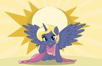 blonde_hair blue_body blue_eyes clothed clothing crossdressing dress fake_horns fake_wings feral freckles hair looking_at_viewer male solo badumsquish friendship_is_magic hasbro my_little_pony star_tracker_(mlp) earth_pony equid equine horse mammal pony absurd_res hi_res