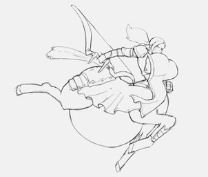 belly big_belly bow_(weapon) breasts female overweight ranged_weapon simple_background solo weapon white_background verdazin european_mythology greek_mythology mythology centaur equid equid_taur humanoid_taur mammal mammal_taur taur 2024 absurd_res hi_res monochrome