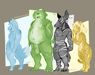 animal_genitalia animal_penis anthro balls body_hair butt canine_genitalia canine_penis egyptian flaccid foreskin fully_sheathed fur furgonomic_piercing furgonomics genital_piercing genitals group hair humanoid_genitalia humanoid_penis long_hair male male/male markings mottled nipple_piercing nipples nude overweight overweight_male penis penis_piercing penis_tip piercing sheath sheath_piercing simple_background slightly_chubby smile spots spotted_body spotted_fur text unretracted_foreskin yellowanubiz egyptian_mythology middle_eastern_mythology mythology anubiz_(yellowanubiz) diego_(yellowanubiz) lake_(yellowanubiz) mar_(yellowanubiz) anubian_jackal canid canine canis domestic_dog felid jackal leopard mammal molosser mountain_dog pantherine saint_bernard absurd_res digital_media_(artwork) english_text hi_res
