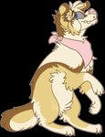 2017 alpha_channel ambiguous_gender bird_dog blue_(sebdoggo) blue_eyes brown_body brown_fur button_ears canid canine canis chow_chow claws digital_drawing_(artwork) digital_media_(artwork) digitigrade domestic_dog eyebrows feral flat_colors floppy_ears full-length_portrait fur golden_retriever grey_sclera head_tuft hi_res hunting_dog inner_ear_fluff jaspering kerchief mammal mixed_breed neckerchief on_hind_legs outline paws pink_kerchief pink_neckerchief pink_nose pink_outline portrait retriever simple_background smile snout solo spitz tail teeth trans_(lore) trans_man_(lore) transparent_background tuft watermark whisker_spots white_body white_fur white_inner_ear_fluff yellow_body yellow_fur