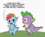 <3 blush dialog dragon duo el-yeguero english_text female flower friendship_is_magic hair male multi-colored_hair my_little_pony open_mouth purple_eyes purple_scales rainbow_dash_(mlp) rainbow_hair spike_(mlp) tails text unwanted_affection wings
Rating: Safe
Score: 8
User: Nyteshade
Date: March 31, 2014