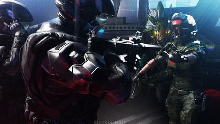 aiming_gun aiming_weapon anthro armor blue_body blue_feathers camo car carbine city city_background clothing dark duo_focus faceless_character faceless_human feather_hair feathered_crest feathers female female_human gloves glowing glowing_eyes grey_body grey_scales group gun handwear head_crest headgear helmet holding_gun holding_object holding_ranged_weapon holding_submachine_gun holding_weapon light_body light_skin male male_anthro night police pseudo_hair raised_arm raised_hand ranged_weapon scales sharp_teeth submachine_gun teeth vehicle warthog_vehicle_(halo) weapon yellow_eyes exotic_valkyrie halo_(series) microsoft xbox_game_studios jazz_(exoticvalkyrie) alien avian human kig-yar mammal scalie t'vaoan 16:9 3d_(artwork) absurd_res colored digital_media_(artwork) hi_res widescreen