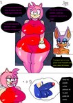 anthro balls big_balls big_breasts big_penis breasts female genitals male penis size_difference smile speech_bubble text thick_thighs wide_hips darkdemon74x sega sonic_the_hedgehog_(comics) sonic_the_hedgehog_(series) amy_rose fan_character rouge_the_bat sonic_the_hedgehog bat eulipotyphlan hedgehog mammal hi_res translation_request