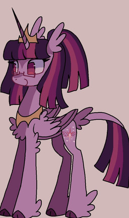 crown eyewear female feral fetlocks fluffy glasses hair headgear horn jewelry necklace ponytail solo wings zuzu350753 friendship_is_magic hasbro my_little_pony mythology twilight_sparkle_(mlp) equid equine mammal mythological_creature mythological_equine winged_unicorn