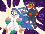 anthro big_breasts breasts female genitals group huge_breasts hyper hyper_breasts nipples nude pussy simple_background thick_thighs luxury_furart nintendo pokemon generation_7_pokemon litten mammal pokemon_(species) popplio rowlet 4:3 digital_media_(artwork)