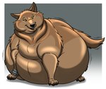 all_fours belly big_belly cheek_bulge claws ears_up fangs feral fur head_tilt looking_up male morbidly_obese morbidly_obese_feral morbidly_obese_male nude obese obese_feral obese_male open_mouth overweight overweight_feral overweight_male raised_tail smile solo tail tail_motion teeth yellow_eyes hectorthewolf wolf's_rain toboe_(wolf's_rain) canid canine canis mammal wolf 2015