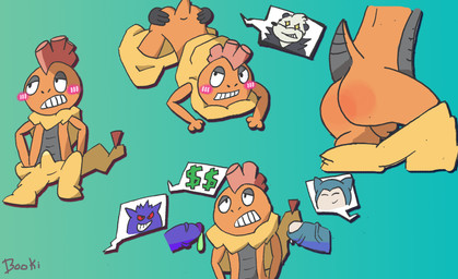 backsack balls big_butt black_eyes bodily_fluids bottomwear butt clothed clothing cum duo embarrassed erection foreskin genital_fluids genitals group hand_on_butt humanoid_genitalia humanoid_penis male male/male orange_body pants penis precum scarf solo solo_focus tent trio el_booki nintendo pokemon amphibian bear generation_1_pokemon generation_5_pokemon generation_6_pokemon gengar ghost mammal pangoro pokemon_(species) salamander scrafty snorlax spirit ursine 2019 absurd_res hi_res multiple_images