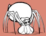 8_legs angry big_abdomen big_breasts bikini bikini_top breasts breasts_on_ground busty_feral clothing female feral multi_eye multi_limb non-mammal_breasts simple_background solo swimwear two-piece_swimsuit smokey_blokey arachnid arthropod spider hi_res