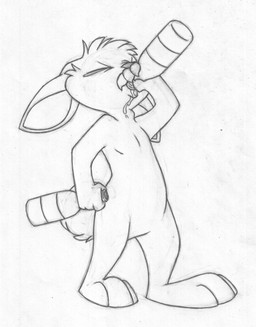 alcohol anthro barefoot beverage biped bottle container drinking dripping drunk eye_bags featureless_crotch feet front_view holding_bottle holding_container holding_object male nude solo standing substance_intoxication young young_anthro young_male mizzyam maxy lagomorph leporid mammal rabbit absurd_res graphite_(artwork) greyscale hi_res monochrome traditional_media_(artwork)