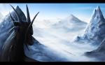 black_bars black_body black_scales day detailed_background horn outside scales snow spines suzidragonlady mythology dragon mythological_creature mythological_scalie scalie 16:10 digital_media_(artwork) hi_res widescreen