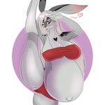 anthro belly big_belly big_breasts bra breasts clothing female gymnast pregnant solo tracksuit underwear bertyborts eli_(kami_yama) lagomorph leporid mammal rabbit gray 1:1 absurd_res hi_res