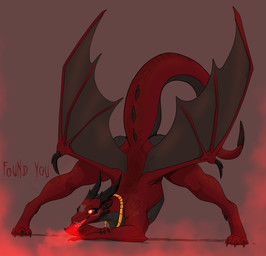 3_toes all_fours ass_up bodily_fluids bracelet dialogue fangs feet female feral fire glowing horn jack-o'_pose jewelry pose red_eyes solo tail teeth text toes wings apollyondragon mythology lilith_(apollyondragon) dragon mythological_creature mythological_scalie scalie 2025 better_version_at_source bust_portrait digital_media_(artwork) english_text hi_res meme pinup portrait signature
