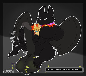 4_eyes anthro balls big_balls big_muscles big_pecs big_penis big_wings black_body bodily_fluids clothing command cum digestion_implied electricity fap_(sound_effect) genital_fluids genitals glowing glowing_cum head_only heterochromia lightning male masturbation multi_eye muscular muscular_anthro muscular_male pecs pectoral_vore penis radioactive scar sitting size_difference text tongue tongue_out torn_clothing unusual_bodily_fluids unusual_cum unusual_genital_fluids vore wings henrique_rick homestuck ms_paint_adventures autumn_cobalt_lucke bec_noir jack_noir alien bat canid canine canis carapacian domestic_dog hybrid mammal absurd_res digital_drawing_(artwork) digital_media_(artwork) hi_res