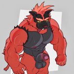 anthro balls big_muscles big_pecs big_penis bodily_fluids erection fur genitals green_eyes grey_body grey_fur holding_object holding_towel imminent_sex looking_at_viewer male multicolored_body muscular muscular_anthro muscular_arms muscular_male muscular_thighs nipples nude nude_anthro nude_male pecs penis red_body red_fur simple_background solo sweat tongue tongue_out towel yellow_sclera naistop nintendo pokemon generation_7_pokemon incineroar pokemon_(species) 1:1 2023 digital_drawing_(artwork) digital_media_(artwork) hi_res shaded
