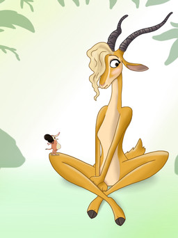 anthro duo extreme_size_difference female female_horns hooves horn leaf nude nude_anthro nude_female pregnant pregnant_female simple_background size_difference justsomepainter11 disney zootopia fru_fru gazelle_(zootopia) antelope arctic_shrew bovid eulipotyphlan gazelle mammal shrew absurd_res hi_res