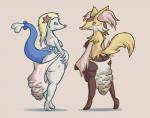 anthro big_butt blonde_hair breasts brown_hair butt clothing duo feces female hair panties pink_clothing pink_panties pink_underwear scatplay soiling soiling_underwear tail underwear white_clothing white_panties white_underwear jubb nintendo pokemon delphox generation_6_pokemon generation_7_pokemon pokemon_(species) primarina shiny_pokemon 2018 signature