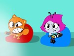 anthro female female/female gaming multi_arm multi_limb nickburbank_579 playing_video_game wings disney kiff_(series) the_buzz_on_maggie kiff_chatterley maggie_pesky arthropod fly_(animal) insect mammal rodent sciurid tree_squirrel digital_media_(artwork)