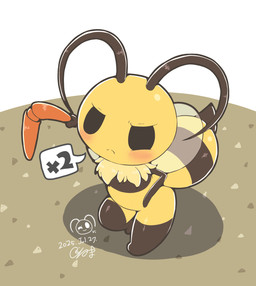 2_antennae antennae_(anatomy) anthro black_antennae black_arms black_eyes black_legs black_stripes black_text blush boomerang female female_anthro holding_boomerang holding_object insect_wings markings multicolored_body number rectangular_speech_bubble shadow solo stinger striped_body striped_markings stripes text translucent translucent_wings two_tone_body white_speech_bubble wings yellow_body zeru_(ma) bug_fables moonsprout_games vi_(bug_fables) arthropod bee hymenopteran insect 2025 digital_media_(artwork) hi_res signature