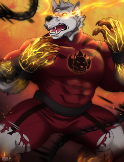 5_fingers anthro black_nose claws clothed clothed_anthro clothed_male clothing fangs finger_claws fingers fur glowing glowing_eyes grey_body grey_fur male muscular muscular_anthro muscular_male solo spandex superhero teeth tight_clothing tongue shade_the_wolf canid canine canis mammal wolf hi_res