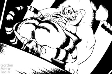 4_fingers anal anal_penetration anthro anthro_on_anthro balls big_butt big_penis biped bound breasts butt buttplug buttplug_in_ass buttplug_insertion chair cheek_tuft chest_tuft crouching dildo dildo_in_vagina dildo_insertion dildo_sitting dominant dominant_anthro dominant_male duo dutch_angle erection eyebrows eyelashes faceless_anthro faceless_character faceless_male facial_markings facial_tuft fangs feet female fingers floor freckles fur fur_tuft furaffinity_logo furniture genitals glans grey_text half-closed_eyes hands_behind_back hands_tied head_markings head_turned huge_butt imminent_fellatio imminent_oral iris lips logo male male/female markings moobs narrowed_eyes nude nude_anthro nude_female nude_male object_in_ass on_chair open_mouth open_smile penetration penis plug_(sex_toy) plug_insertion pupils sex_toy sex_toy_in_ass sex_toy_in_vagina sex_toy_insertion side_boob sitting sitting_on_chair sitting_on_throne smile spread_legs spreading striped_back striped_body striped_butt striped_face striped_fur striped_legs striped_markings striped_tail striped_thighs stripes submissive submissive_anthro submissive_female tail tail_markings teeth text thick_bottom_lip thick_thighs throne toes tongue tuft twitter_logo vaginal vaginal_penetration whiskers gardenminttea dreamworks furaffinity kung_fu_panda twitter master_tigress felid mammal pantherine tiger 2023 absurd_res artist_name black_and_white digital_drawing_(artwork) digital_media_(artwork) hi_res monochrome