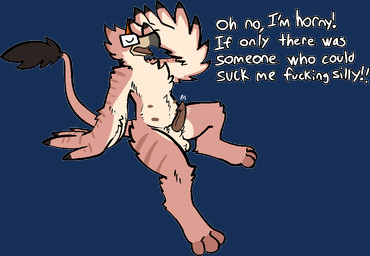 anthro belly_nipples dialogue erection eyewear genitals glasses hand_to_face male multi_nipple nipples penis sitting solo text winged_arms wings trout_(artist) mythology trout_(character) avian gryphon mammal mythological_avian mythological_creature english_text