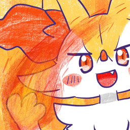 ambiguous_anthro ambiguous_gender anthro biped blush blush_stickers cute_fangs elemental_manipulation fangs fire fire_manipulation front_view looking_at_viewer open_mouth open_smile simple_background smile snout solo teeth annyui0611 nintendo pokemon braixen canid generation_6_pokemon mammal pokemon_(species) 1:1 2023 digital_drawing_(artwork) digital_media_(artwork) headshot_portrait hi_res japanese_description portrait translated_description
