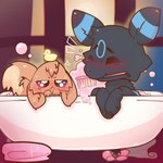 ambiguous_gender baby bathing bathtub blush bubble bubble_bath claw_foot_bathtub daww duo feral fur grumpy pouting smile soap tail towel toy water wet young young_ambiguous young_feral fluttermush nintendo pokemon gracie_(sweetcupcake) kurai_(kuraibre) canid eevee eeveelution generation_1_pokemon generation_2_pokemon mammal pokemon_(species) shiny_pokemon umbreon 1:1 hi_res daughter_(lore) father_(lore) father_and_child_(lore) father_and_daughter_(lore) female_(lore) male_(lore) parent_(lore) parent_and_child_(lore) parent_and_daughter_(lore)