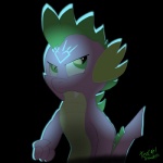 angry anthro black_background fangs fist green_eyes light looking_at_viewer male outline simple_background solo standing tail teeth text three-quarter_view tezcatl-ayauhtli dragon_quest friendship_is_magic hasbro my_little_pony mythology square_enix spike_(mlp) dragon mythological_creature mythological_scalie scalie 1:1 2014 artist_name dark_theme digital_media_(artwork) english_text handwritten_text lighting