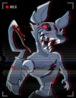 amputee anthro blood bodily_fluids damage disability exposed_endoskeleton hook hook_hand machine male solo kittykatmaniac five_nights_at_freddy's scottgames foxy_(fnaf) animatronic canid canine fox mammal robot hi_res