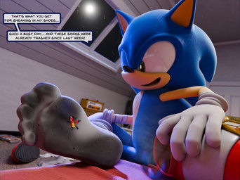 5_toes anthro barefoot bed bedroom black_body black_clothing black_feet black_fur blue_body blue_fur clothing countershading dialogue dirty dirty_clothing dirty_feet dirty_socks dominant duo extreme_size_difference feet female foot_fetish foot_focus foot_play footwear fur furniture gloves green_eyes handwear humanoid_feet inside inside_clothing inside_shoe insole larger_male macro male male/female micro multicolored_body multicolored_fur musk plantigrade pointy_ears prick_ears red_body red_clothing red_footwear red_fur shoes sitting size_difference smaller_male smelly smelly_feet sock_fetish socks soles speech_bubble steam stuck_to_foot tan_body tan_fur text toes trapped_in_clothing trapped_in_footwear trapped_in_shoe two_tone_body two_tone_fur white_clothing white_gloves white_handwear feetymcfoot sega sonic_the_hedgehog_(series) sonic_the_hedgehog eulipotyphlan hedgehog mammal 3d_(artwork) absurd_res digital_media_(artwork) english_text hi_res
