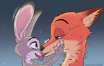 2021 absurd_res amadose anthro anthro_on_anthro bodily_fluids canid canine disney drooling duo ears_up face_lick female fox fur green_eyes grey_body grey_fur hi_res interspecies judy_hopps lagomorph leporid licking male male/female mammal nick_wilde nude orange_body orange_fur predator/prey purple_eyes rabbit red_fox saliva snout sweat text tongue tongue_out true_fox url zootopia