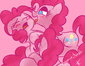 blue_eyes blush bodily_fluids clone cunnilingus cutie_mark duo ears_down eyelashes eyes_closed face_lick female female/female feral flustered fur group group_sex hair half-closed_eyes licking mane narrowed_eyes on_ground open_mouth open_smile oral pink_background pink_body pink_fur pink_hair pivoted_ears saliva selfcest sex shy simple_background sitting smile square_crossover submissive submissive_female tail threesome tongue tongue_out trio vaginal crade friendship_is_magic hasbro my_little_pony pinkie_pie_(mlp) earth_pony equid equine horse mammal pony pink_theme signature