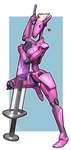 breasts clothing female hat hat_only headgear headgear_only headwear headwear_only heart_symbol machine mostly_nude not_furry nurse_clothing nurse_hat nurse_headwear on_one_leg pink_body pose solo standing syringe w4g4 star_wars b1_battle_droid battle_droid robot 2019 absurd_res hi_res pinup