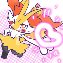 ambiguous_anthro ambiguous_gender anthro biped blush blush_stickers digitigrade dipstick_tail food front_view hand_on_hip heart_symbol looking_at_viewer markings object_in_tail on_one_leg one_eye_closed open_mouth open_smile shrimp_(food) simple_background smile snout solo standing tail tail_markings wink winking_at_viewer annyui0611 nintendo pokemon braixen canid generation_6_pokemon mammal pokemon_(species) 1:1 2025 digital_drawing_(artwork) digital_media_(artwork) full-length_portrait hi_res japanese_description portrait translated_description