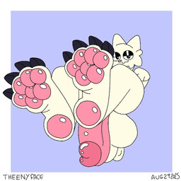 :3 balls bedroom_eyes big_penis claws feet foot_fetish foot_focus genitals glistening glistening_pawpads heel_pad humanoid_genitalia humanoid_penis male narrowed_eyes pawpads paws penis plantigrade plantigrade_pawpads seductive simple_background solo white_body wrinkled_feet wrinkles theenyface domestic_cat felid feline felis mammal 1:1