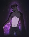 anthro black_hair eyebrows eyelashes eyes_closed hair male navel solo standing fumiko canid canine canis domestic_dog mammal 2023 digital_media_(artwork) hi_res