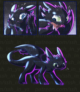 after_transformation all_fours ambiguous_gender black_background black_body black_eyes blue_eyes bodily_fluids claws continuation_at_paywall face_squish feral flying_sweatdrops front_view glistening glistening_body green_sclera hand_on_face looking_down looking_down_at_self membrane_(anatomy) membranous_wings nude open_mouth quadruped seam_(sewing) side_view simple_background solo squish standing sweat sweatdrop tongue tongue_out transformation transformation_sequence white_sclera wings sh_in_ys dreamworks european_mythology how_to_train_your_dragon mythology dragon fury_(httyd) mythological_creature mythological_scalie night_fury scalie western_dragon 2021 better_version_at_paywall colored distracting_watermark hi_res watermark male_(lore)