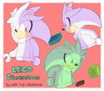 anthro border fur lego_brick male pink_background simple_background smile solo text white_body white_border white_fur yellow_eyes sikai lego sega sonic_the_hedgehog_(series) silver_the_hedgehog eulipotyphlan hedgehog lego_minifigure mammal english_text