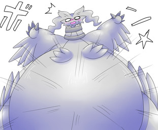 ambiguous_gender arms_above_head belly big_belly biped blush chest_tuft fur inflation looking_at_viewer onomatopoeia open_mouth shocked simple_background solo sound_effects surprised text tuft white_background white_body white_fur wide_hips kym3110 mythology nintendo pokemon dragon generation_5_pokemon legendary_pokemon mythological_creature mythological_scalie pokemon_(species) reshiram scalie 2016 japanese_text