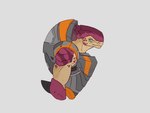 armor effect female mass science_fiction solo torso alorix bioware electronic_arts mass_effect pikka_(character) alien krogan 2022 4:3 absurd_res bust_portrait hi_res portrait