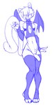 anthro armwear biped blep clothing digitigrade elbow_gloves femboy fur genitals gloves hair handwear legwear looking_at_viewer male male_anthro navel navel_piercing nipple_tape pasties penis piercing simple_background solo standing tail tape thigh_highs tongue tongue_out white_background nekodoiko domestic_cat felid feline felis mammal 2024 blue_and_white digital_drawing_(artwork) digital_media_(artwork) hi_res monochrome