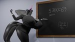 3d_(artwork) anthro big_breasts blender_(artwork) breasts candy_(mrmadhead) chalkboard cobra digital_media_(artwork) female forked_tongue grey_body hat35 hi_res huge_breasts lips living_tail reptile scalie simple_background snake snake_hood snake_tail solo tail thick_lips tongue unusual_anatomy unusual_tail