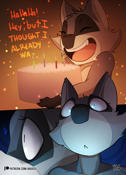anthro biped black_nose breasts dialogue duo eyelashes eyes_closed female frown fur grey_body grey_fur heart_symbol nude nude_anthro nude_female simple_background surprised teeth text tongue argosornstein ann_coon_(hgoldenbell) mammal procyonid raccoon absurd_res comic english_text hi_res url