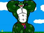 abs anthro anthrofied biceps big_muscles biped bulge clothing cloud countershade_face countershade_torso countershading eyes_closed fangs flexing front_view grass green_body green_spots male markings multicolored_body muscular muscular_anthro muscular_male open_mouth open_smile pecs plant quads raised_arm sky smile solo spots spotted_body standing teeth thong two_tone_body underwear white_body white_countershading pearypanda animal_crossing nintendo boots_(animal_crossing) alligator alligatorid crocodilian reptile scalie 2017 4:3 digital_drawing_(artwork) digital_media_(artwork) portrait three-quarter_portrait