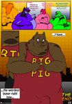 2018 absurd_res anthro apricot_(viroveteruscy) avian bear belly big_breasts big_butt bird blush bottomwear breasts butt canid canine canis clothed clothing comic cuculiform domestic_pig english_text erection erection_under_clothing eyewear female fur glasses group hi_res huge_butt kiwi_(viroveteruscy) male mammal morbidly_obese morbidly_obese_anthro morbidly_obese_female mr._pig_(viroveteruscy) multicolored_body multicolored_fur new_world_ground_cuckoo obese obese_anthro obese_female obese_male overweight overweight_anthro overweight_female overweight_male pants plum_(viroveteruscy) raspberry_(viroveteruscy) red_eyes roadrunner rodent sciurid sound_effects suid suina sus_(pig) text torn_clothing tree_squirrel two_tone_body two_tone_fur url viroveteruscy warning_cream_filled weight_gain wolf