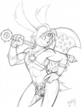 abs anthro armor axe barbarian biped bone buckteeth double_bitted_axe femboy front_view hair hand_on_hip looking_at_viewer male melee_weapon muscular muscular_anthro muscular_femboy muscular_male pecs pose skull smile solo standing strap_across_chest teeth unconvincing_armor warrior weapon weapon_on_shoulder wide_hips naughtyjester cronn_(lapinbeau) lagomorph leporid mammal rabbit monochrome portrait sketch three-quarter_portrait